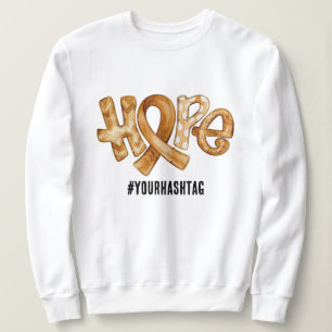 Hope Awareness Ribbon Amber Personalized Hashtag Sweatshirt