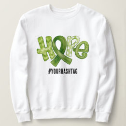 Hope Awareness Ribbon Personalised Hashtag Sweatshirt