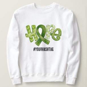 Hope Awareness Ribbon Personalised Hashtag Sweatshirt