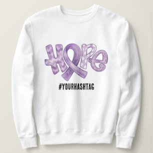 Hope Awareness Ribbon Personalised Hashtag Sweatshirt