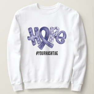 Hope Awareness Ribbon Personalized Hashtag Sweatshirt