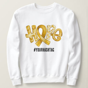 Hope Awareness Ribbon Personalized Hashtag Sweatshirt