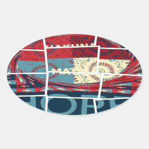 Hope Be The Miracle Beautiful Lovely Inspirational Oval Sticker