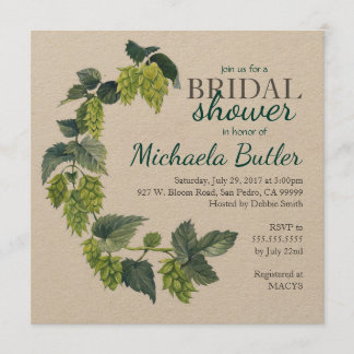 Hope, Beer Wedding Shower Invitation