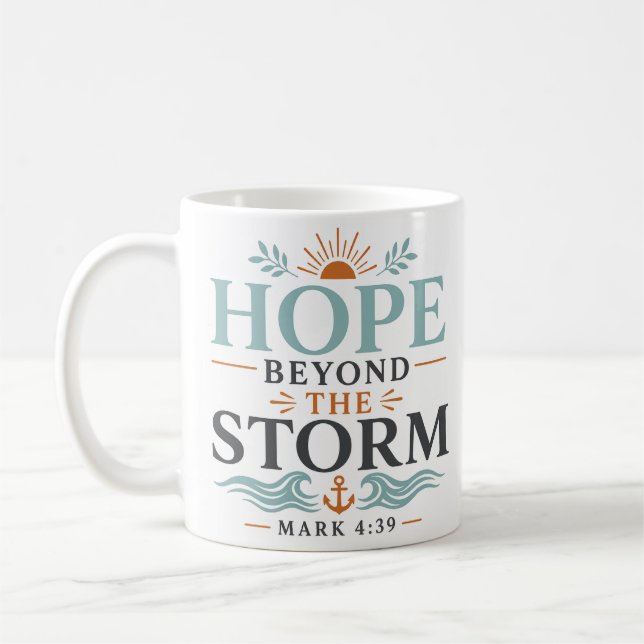 Hope Beyond The Storm Daily Faith Devotional Coffee Mug (Left)