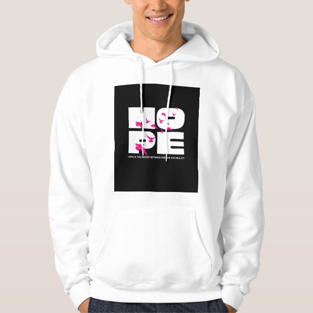 Hope & birds – typographie bold hoodie (Front)