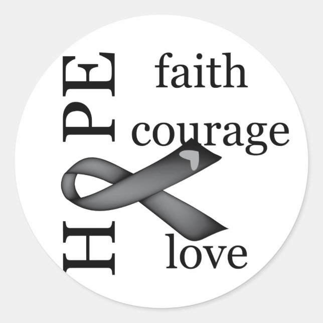 Hope (Black) Classic Round Sticker (Front)