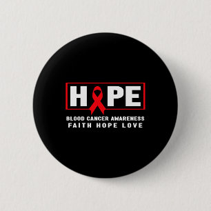 Hope Blood Cancer - Red Ribbon Blood Cancer Awaren 6 Cm Round Badge