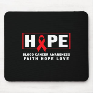 Hope Blood Cancer - Red Ribbon Blood Cancer Awaren Mouse Pad