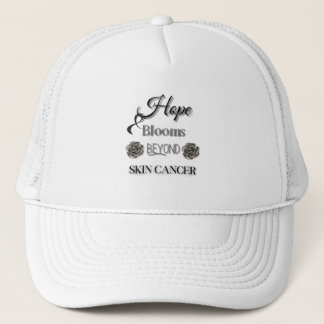 HOPE BLOOMS BEYOND SKIN CANCER/ AWARENESS UNISEX TRUCKER HAT