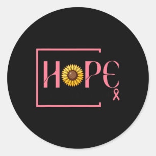 Hope Blooms In Pink - For Breast Cancer Survivors  Classic Round Sticker