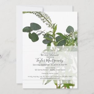 "Hope" Botanical Watercolor W/ Eucalyptus Leaves Invitation