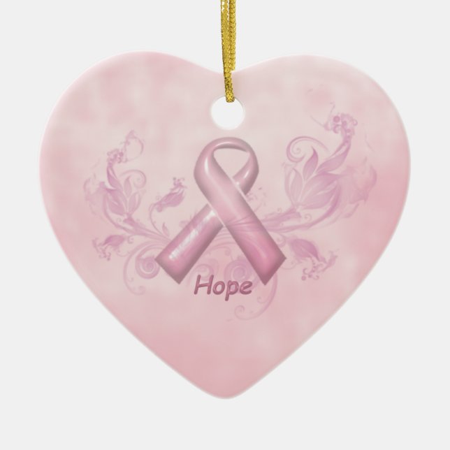 Hope Breast Cancer Awareness Ornament (Front)