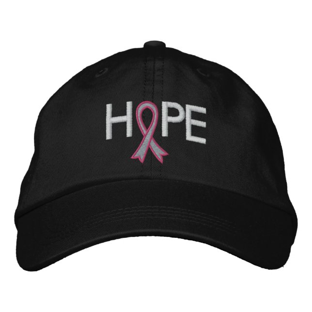 HOPE - Breast Cancer Embroidered Hat (Front)