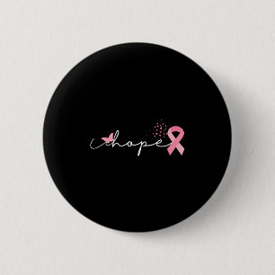 Hope Butterfly Breast Cancer Awareness Ribbon Girl 6 Cm Round Badge