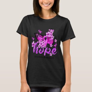 Hope Butterfly Purple Ribbon Overdose Awareness T-Shirt