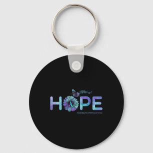 Hope Butterfly Suicide Prevention Awareness Gifts Key Ring