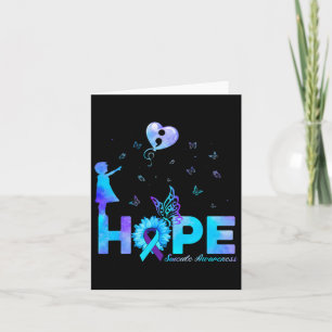 Hope Butterfly Sunflower Suicide Prevention Awaren Card