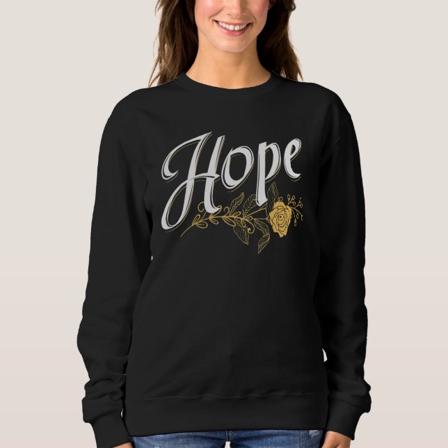 Hope Calligraphy Positive Message Motivational Ins Sweatshirt (Front)