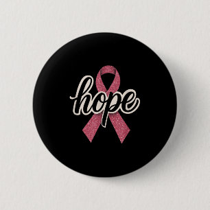 Hope - Cancer Awareness Ribbon Survivor Nurse  6 Cm Round Badge
