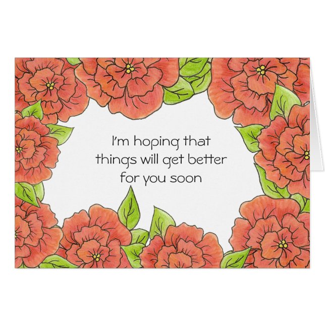 Hope Card with roses (Front Horizontal)