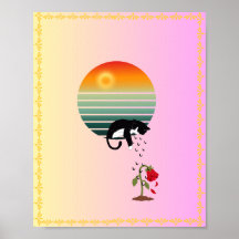 Hope - cat poster/sunrise Poster
