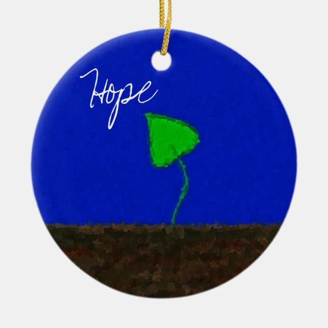 HOPE CERAMIC TREE DECORATION (Front)
