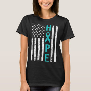 Hope Cervical Cancer Awareness Usa Flag Support Te T-Shirt