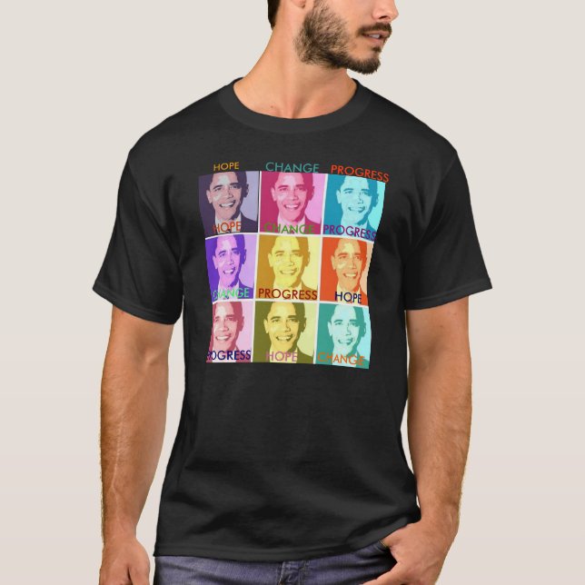 HOPE & CHANGE OBAMA TSHIRT - - Customised (Front)