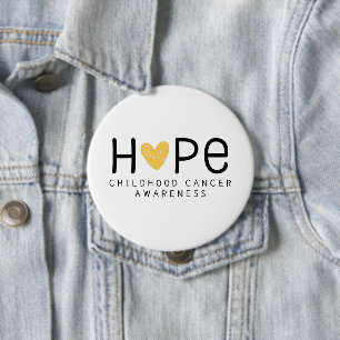 hope.childhood cancer awareness. Button