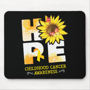 Hope Childhood Cancer Awareness Flowers Mouse Pad