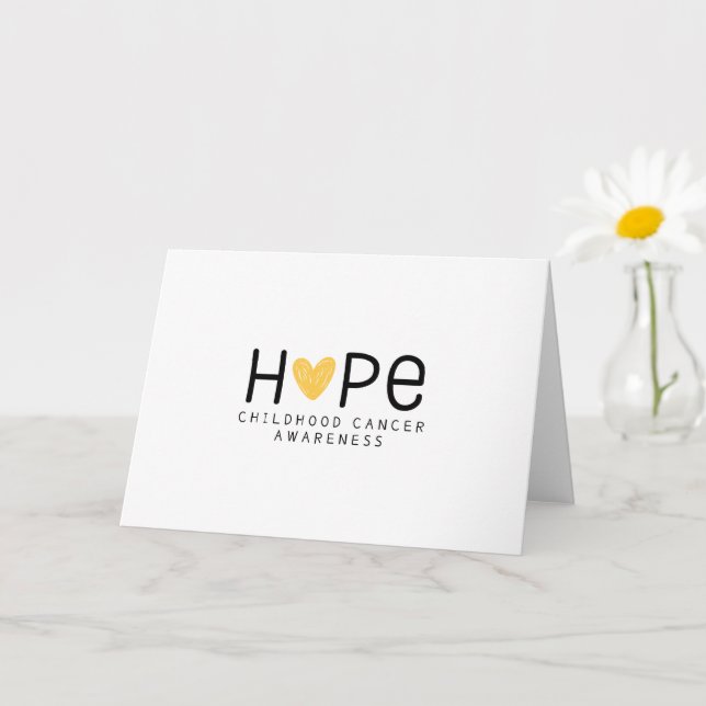 hope.childhood cancer. Greeting & Note Cards (Small Plant)