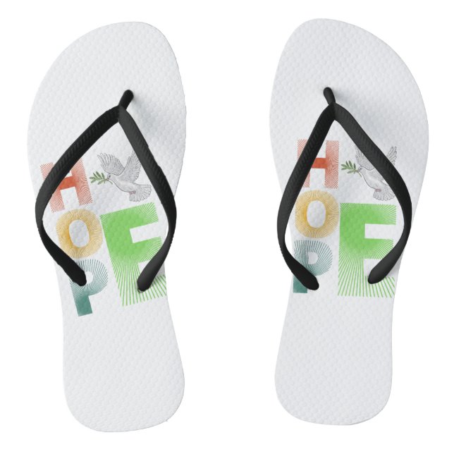 Hope - Christian Faith Inspirational Jandals (Footbed)