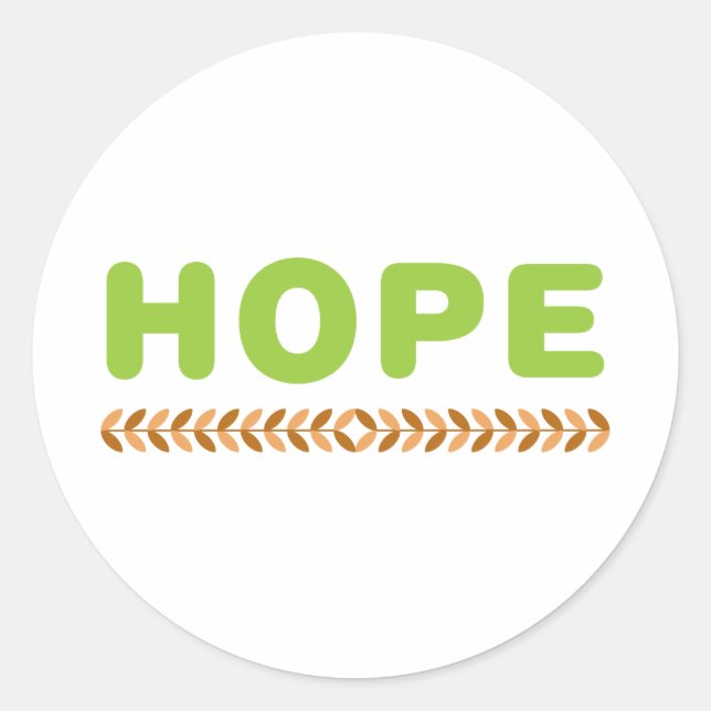Hope Classic Round Sticker (Front)
