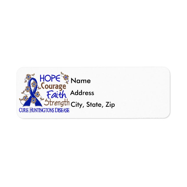 Hope Courage Faith Strength 3 Huntington's Disease (Front)