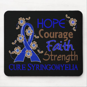 Hope Courage Faith Strength 3 Syringomyelia Mouse Pad