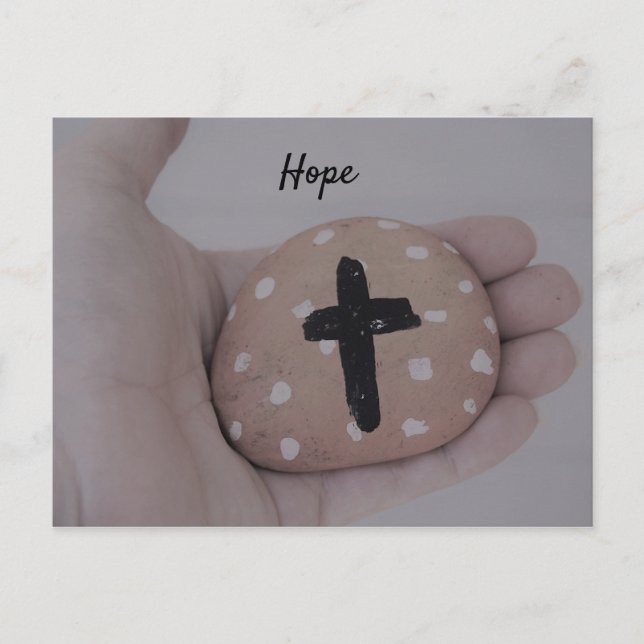Hope cross polka dot postcard (Front)