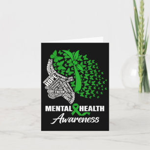 Hope Cure Mental Health Awareness Month Butterfly Card