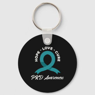 Hope Cure Polycystic Kidney Disease Awareness Key Ring