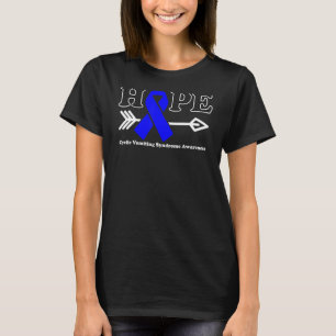 Hope Cyclic Vomiting Syndrome Awareness Blue Ribb T-Shirt