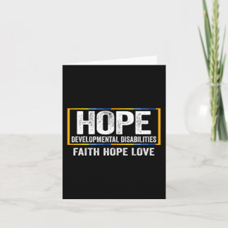 Hope Developmental Disabilities Awareness  Card