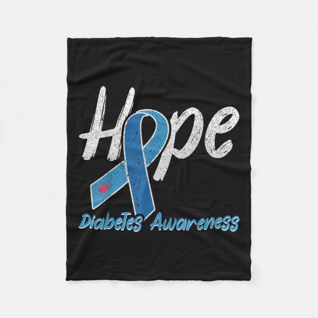 Hope Diabetes Awareness  Fleece Blanket (Front)