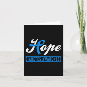 Hope Diabetes Awareness Ribbon Diabetic Type 1 T1  Card