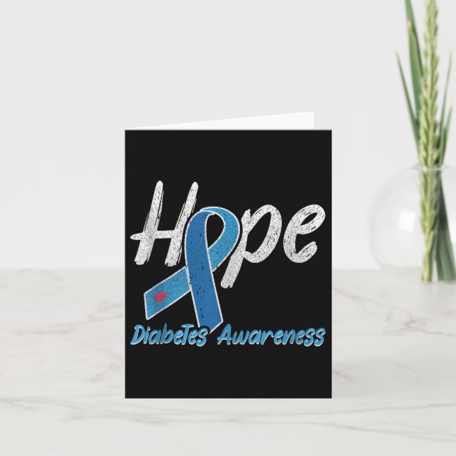 Hope Diabetes Awareness Tank Top  Card (Front)