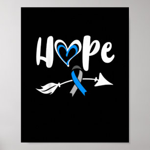 Hope Diabetes Type 1 Ribbon Type 2 Diabetes Awaren Poster