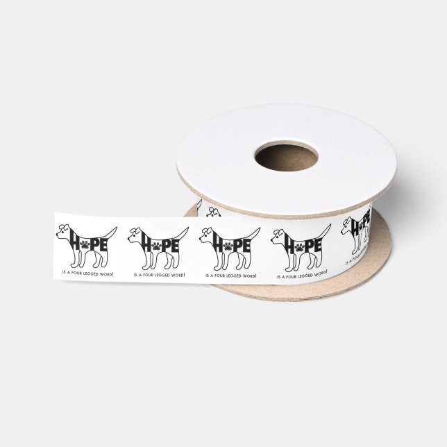 Hope dog ribbon satin ribbon (Spool)