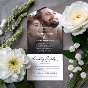 Hope Dream Photo Wedding All In One Invitation