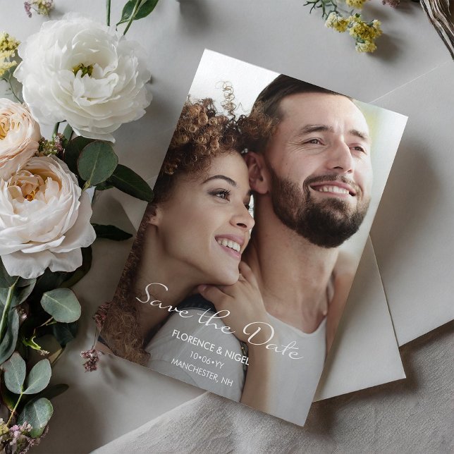 Hope Dream Photo Wedding Save the Date Invitation (Creator Uploaded)