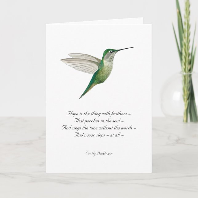Hope Emily Dickinson Note Card (Front)