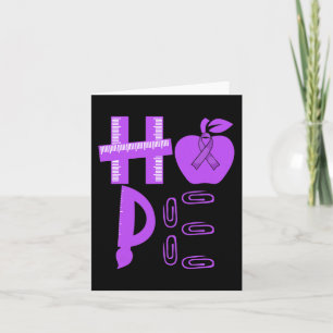 Hope Epilepsy Awareness Purple Ribbon Teacher Card